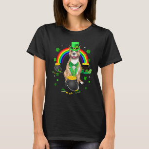 Camiseta Divertido Divertido Pit Bull Leprechaun Trébol St.