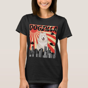 Camiseta Divertido Dogzilla Samoyed 13