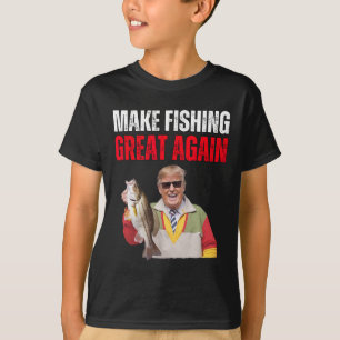 Camiseta Divertido Donald Trump Hacer Que La Pesca Sea Geni