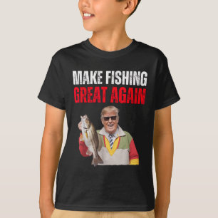 Camiseta Divertido Donald Trump Haz que la Pesca Sea Grande