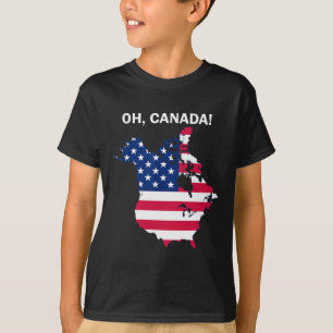 Camiseta Divertido Donald Trump Oh Canadá Bandera Estadouni