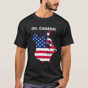 Camiseta Divertido Donald Trump Oh Canadá Bandera Estadouni