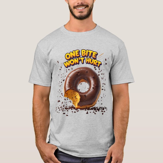 Camiseta Divertido donut - una mordida no lastimará la cami (Anverso)