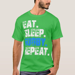 Camiseta Divertido dormido Rugby Repetido Sport Rugby Lover