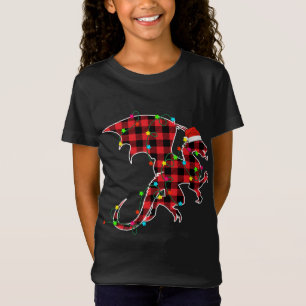 Camiseta Divertido Dragón Árbol de Navidad Rojo Vocabulario