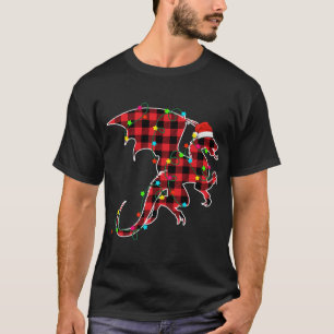 Camiseta Divertido Dragón Árbol de Navidad Rojo Vocabulario
