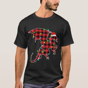 Camiseta Divertido Dragón Árbol de Navidad Rojo Vocabulario