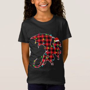 Camiseta Divertido Dragón Árbol de Navidad Rojo Vocabulario