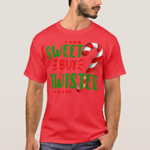 Camiseta Divertido dulce pero retorcido Candy Cane Sweets T