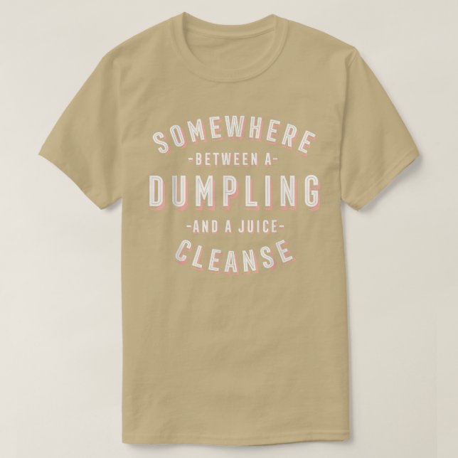Camiseta Divertido Dumpling y un Jugo Cleanse Dim Sum Vegan (Diseño del anverso)