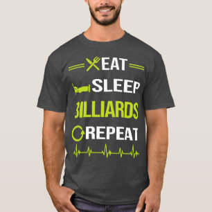 Camiseta Divertido Eat Sleep Repeat Billiards