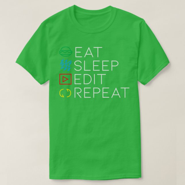 Camiseta Divertido editor de vídeo 2 (Diseño del anverso)