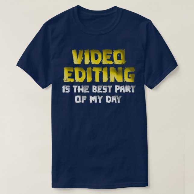 Camiseta Divertido editor de vídeo 3 (Diseño del anverso)