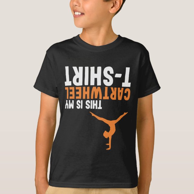 Camiseta Divertido ejercicio de Chica de gimnasia cartonero (Anverso)