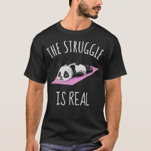 Camiseta Divertido ejercicio de yoga para mujeres pandas La