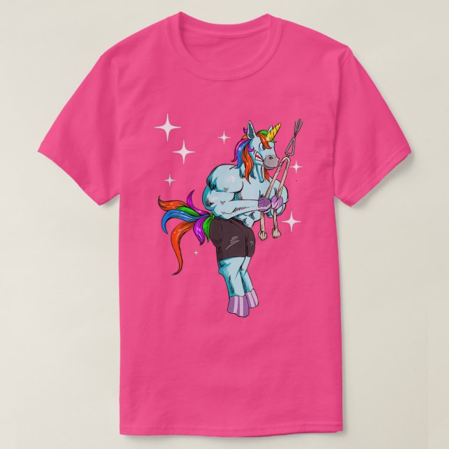 Camiseta Divertido ejercicio mágico de gimnasia de unicorni (Diseño del anverso)