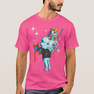 Camiseta Divertido ejercicio mágico de gimnasia de unicorni