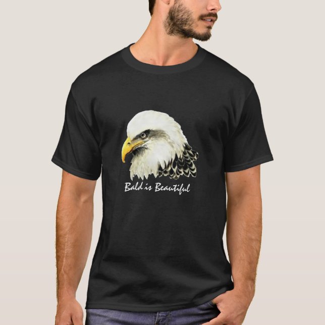 Camiseta Divertido "El calvo es bello", pájaro águila calva (Anverso)