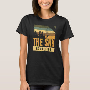 Camiseta Divertido El Cielo Está Llamando Paracaidismo Vint