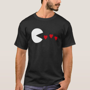 Camiseta Divertido El día de San Valentín Corazones comiend