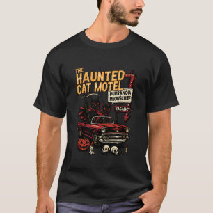 Camiseta Divertido El Motel Embrujado de Gatos La Parca Esp