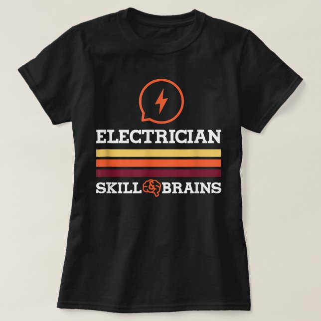 Camiseta Divertido Electricista Dice Tensión De Trabajador  (Diseño del anverso)
