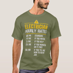 Camiseta Divertido electricista por hora regalo de Lineman 