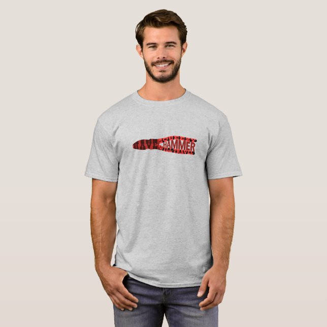 Camiseta Divertido electrocosechador Squeezy Hammer (Anverso completo)