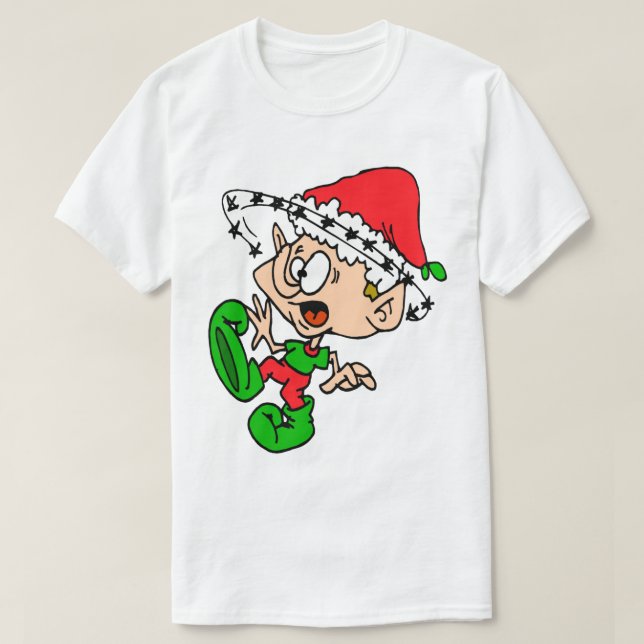 Camiseta Divertido Elf Holiday Stress Navidades locura (Diseño del anverso)