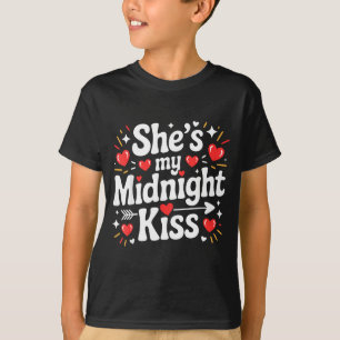Camiseta Divertido Ella Es Mi Beso De Medianoche San Valent