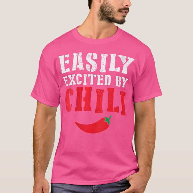Camiseta Divertido Emocionado Fácilmente Por La Comida De C (Anverso)