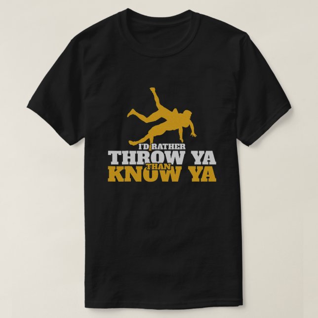Camiseta Divertido en lugar de tirar Know Wrestler (Diseño del anverso)