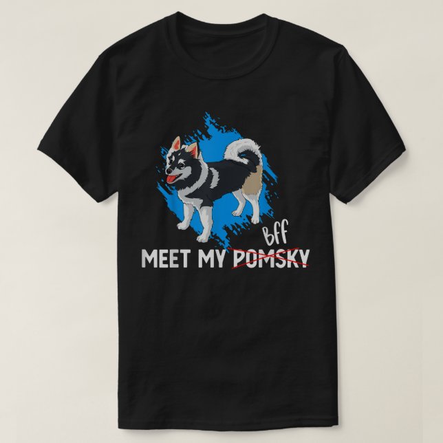 Camiseta Divertido encuentro con mis dueños de perros Masco (Diseño del anverso)