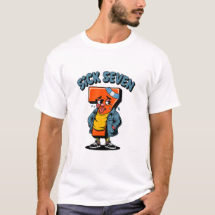 Camiseta Divertido Enfermo Siete Meme Seis Siete Juego de P