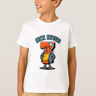 Camiseta Divertido Enfermo Siete Meme Seis Siete Juego de P