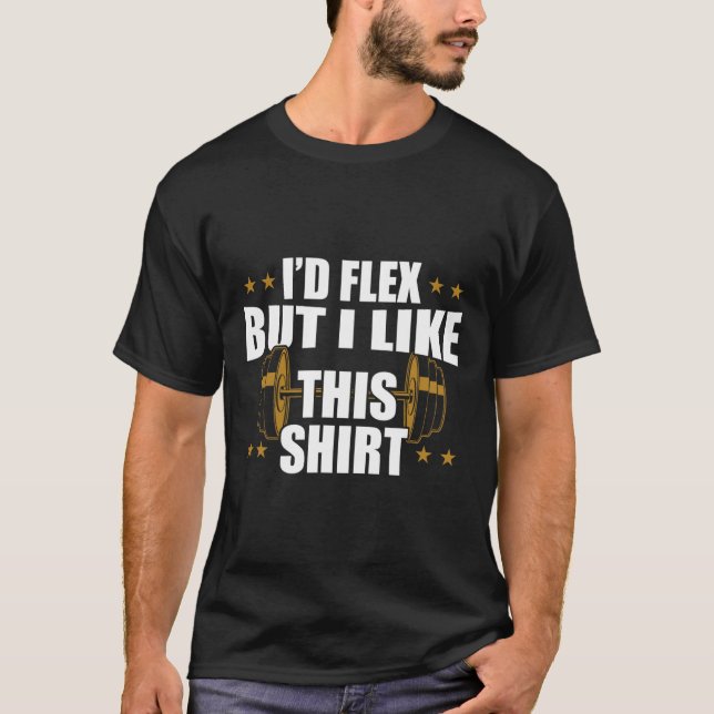 Camiseta Divertido entrenamiento de gimnasio - Me Flex pero (Anverso)