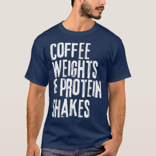 Camiseta Divertido entrenamiento diciendo pesos de café y p