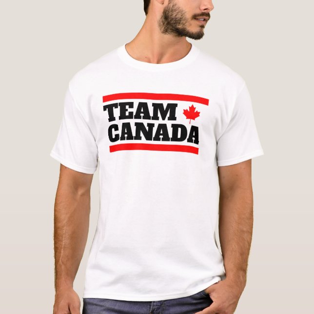 Camiseta Divertido Equipo Canadá Escuadrón Hoja de Arce Ban (Anverso)