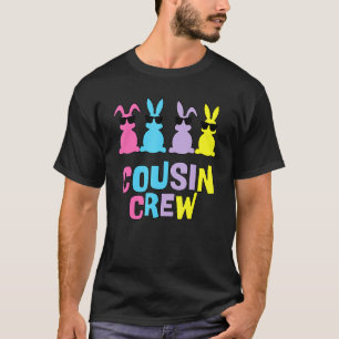 Camiseta Divertido equipo de primos conejitos de Pascua col