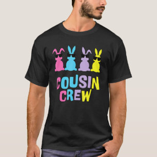Camiseta Divertido equipo de primos conejitos de Pascua col