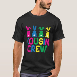 Camiseta Divertido equipo de primos conejitos de Pascua col