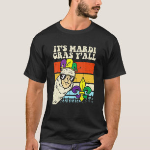 Camiseta Divertido Es Mardi Gras Todos Bufón Llama Alpaca H