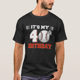 Camiseta Divertido es mi cumpleaños número 40 amante del bé