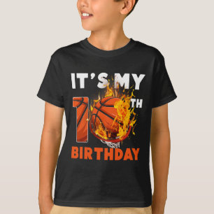 Camiseta Divertido es mi décimo cumpleaños, básquetbol de 1