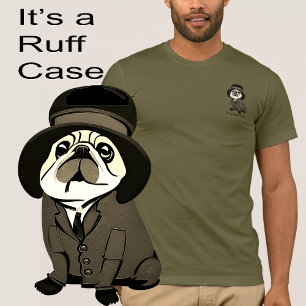Camiseta Divertido es un Funda escurridizo Perro Green Pug 