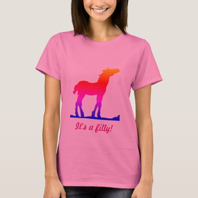 Camiseta Divertido "¡Es un rollo!" con Foal Silhouette (Anverso)