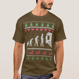 Camiseta Divertido escalamiento Evolución Navidades feos su