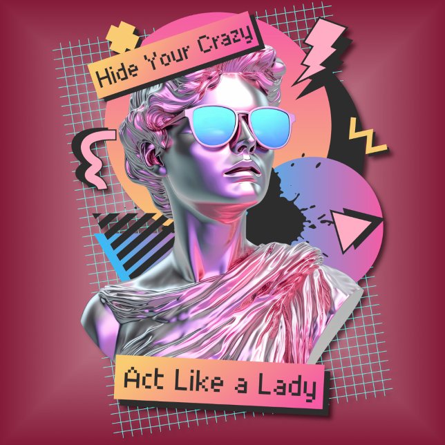 Camiseta Divertido Esconde tu loco acto como una dama (Subido por el creador)