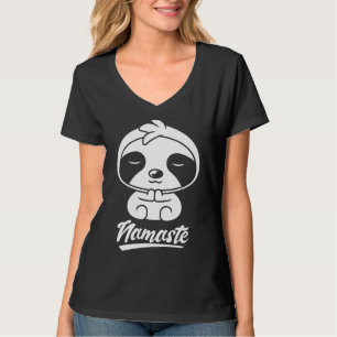 Camiseta Divertido escritor cute Namaste Yoga Sloth
