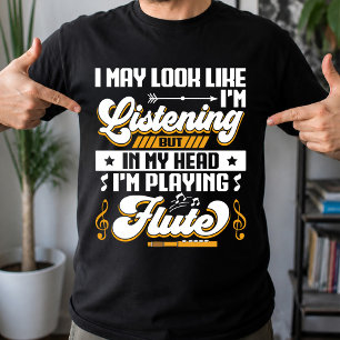 Camiseta Divertido Escuchando En Mi Cabeza Estoy Tocando Mi